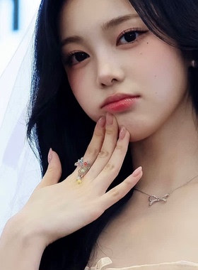 swingset同款水晶戒指迪丽热巴