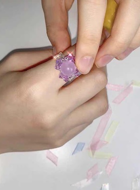 手工串珠百搭甜美风戒指买2送1