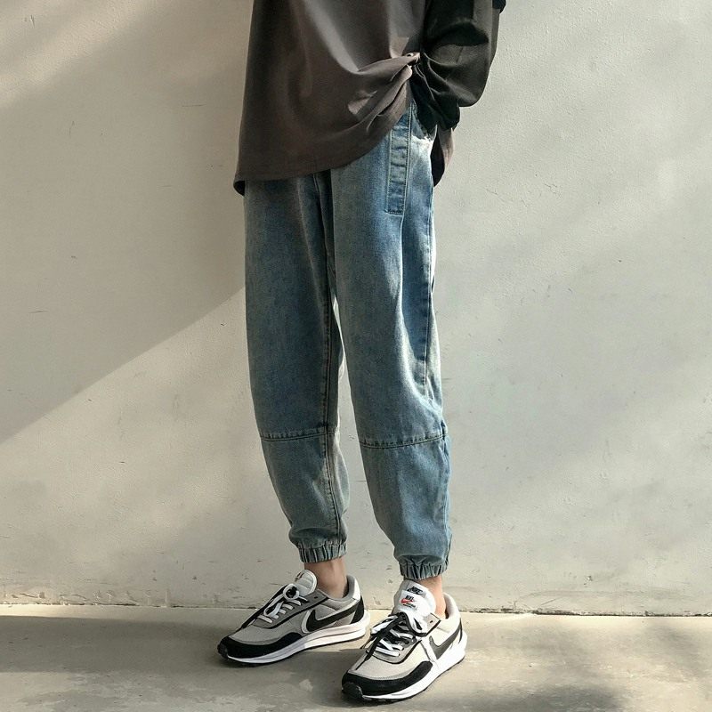 2020春秋新款男潮牌宽松港风牛仔裤 行更远牛仔裤