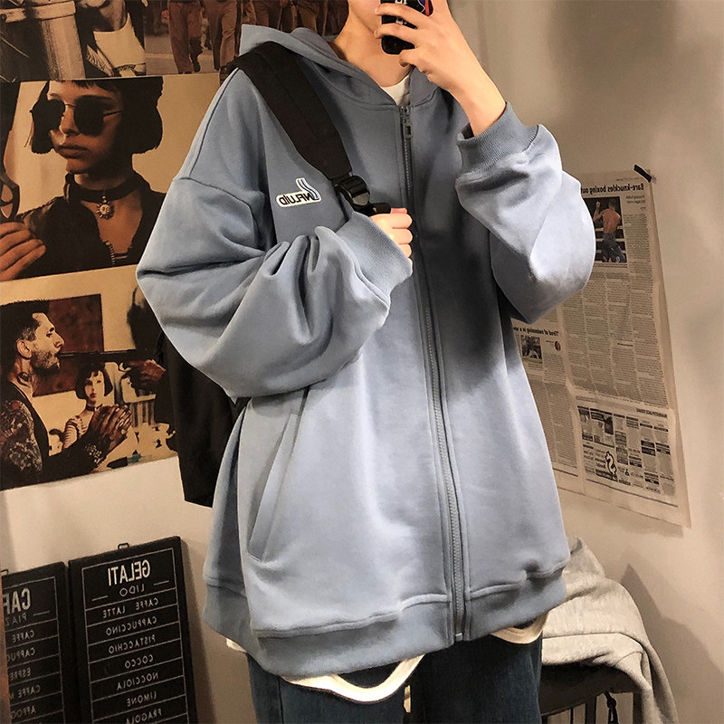 秋季连帽开衫韩版潮流学生嘻哈卫衣 行更远卫衣