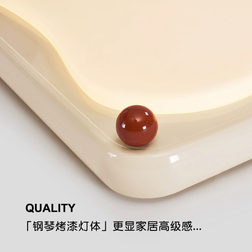 法式奶油风客厅吸顶灯长方形简约大气奶豆饼干全光谱护眼大厅主灯 - 图2