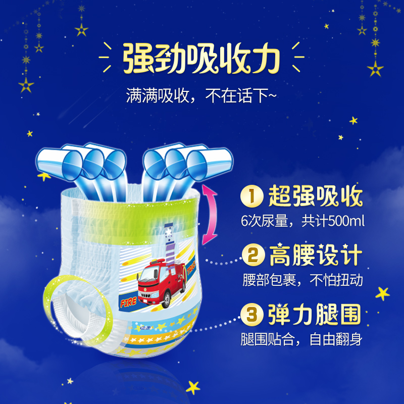 [百补]尤妮佳moony睡睡裤整晚安睡强劲吸收男女宝拉拉裤XXL - 图3