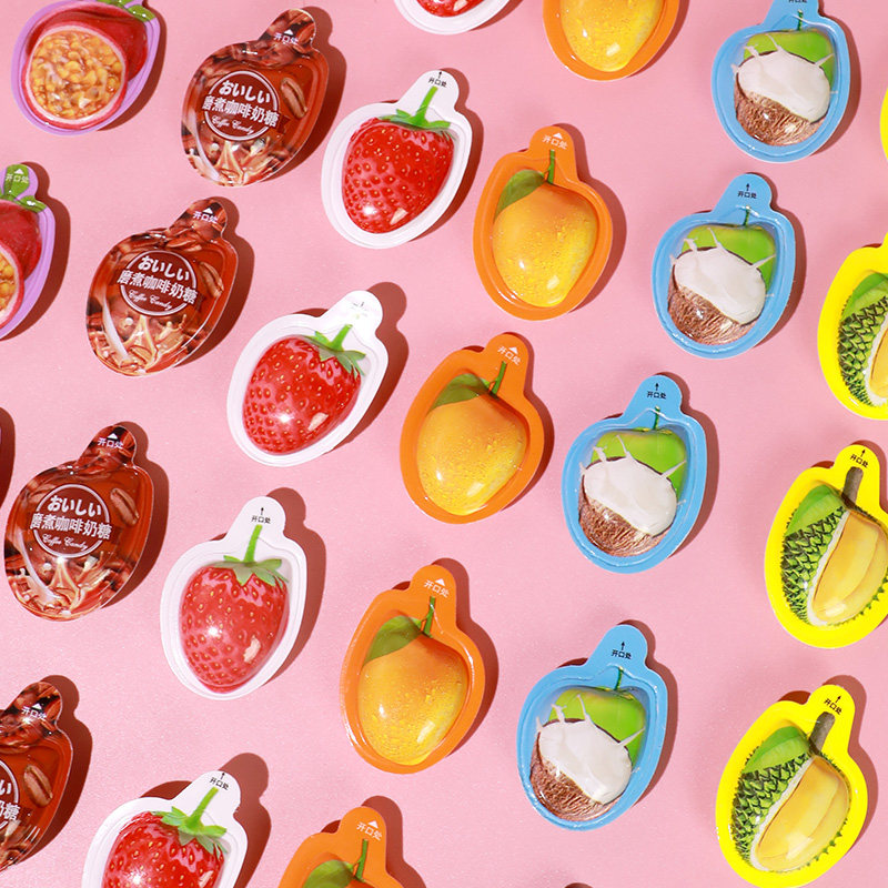 网红3D水果奶糖榴莲咖啡软糖过新年货糖果小零食喜糖婚糖散装批发,淘宝优惠券,粉丝福利购,淘宝优惠卷