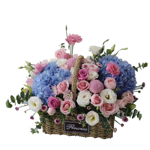 合肥鲜花手提花篮玫瑰绣球同城速递送女友闺蜜爱人母亲节生日礼物 - 图3