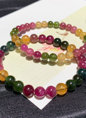 巴西天然碧玺单圈手串