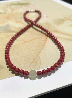 高含量紫金砂和田玉项链