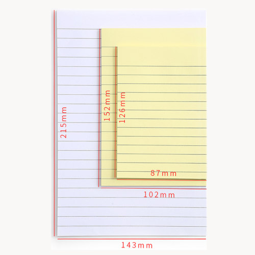 晨光文具 横线条自粘便条纸 便签纸 便利贴小本子 即时贴87X126 告示  大号黄色便签本 横线贴纸 A6横线本 - 图1