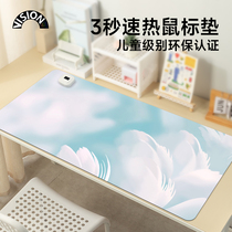 White Feather Heating Mouse pad Extra Large fever Heating Table Mat Office Mat desktop Computer Keyboard Electric Hot Plate Warm Hand Table Mat