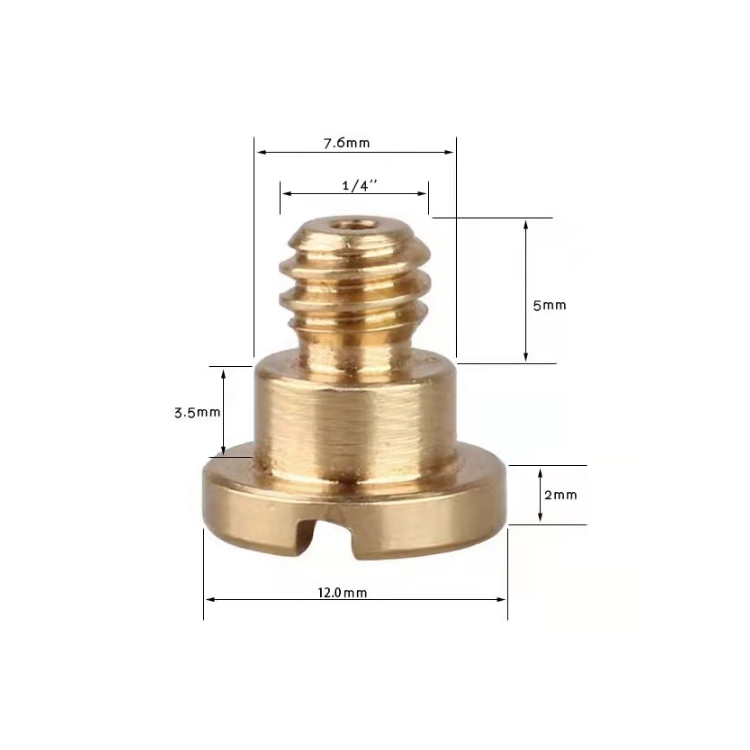 豪华版相机底座/微单皮套/包 底座专用螺丝 铜螺丝配件 1/4接口 - 图0