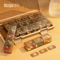 Medicine kit Pharmaceutical Packaging Box Portable 7 days Early middle evening Drug tablets Medication Seniors Medication Reminder