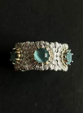 月光雏菊~vintage中古戒指复古高级感开口可调节食指戒百搭指环