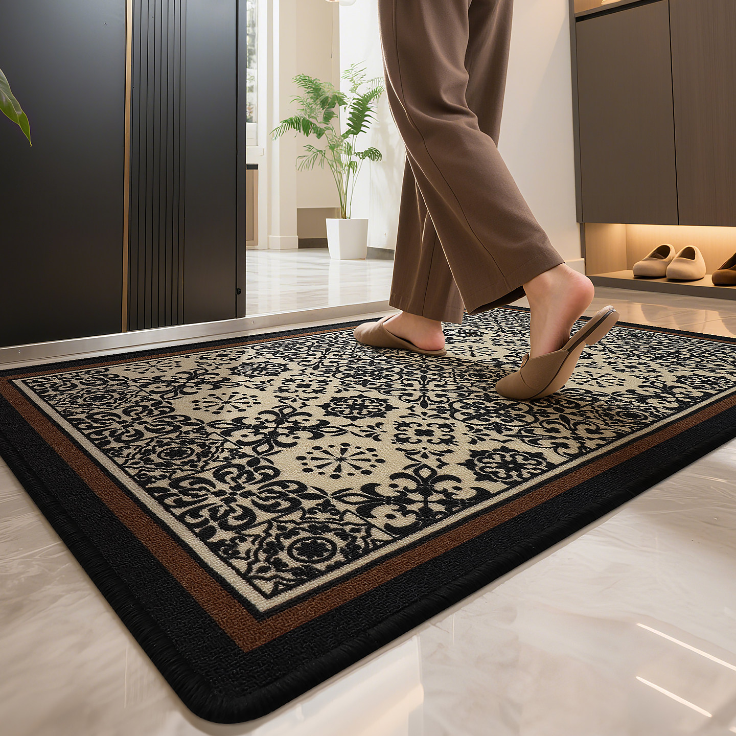 美式入户门地垫大门口玄关进门脚踏垫高级感复古家用室内防滑地毯,淘宝优惠券,粉丝福利购,淘宝优惠卷
