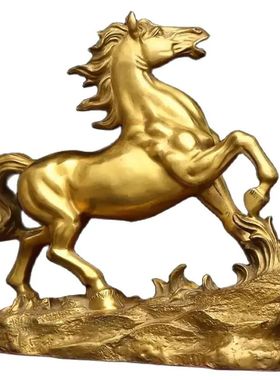 Metal zodiac horse running ornament decoration, home and off