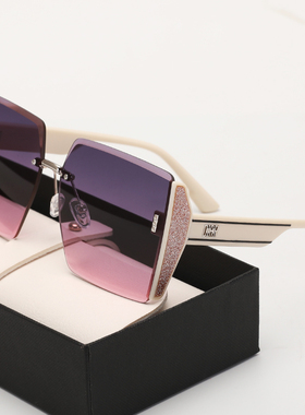 茶色墨镜女高级感大脸显瘦