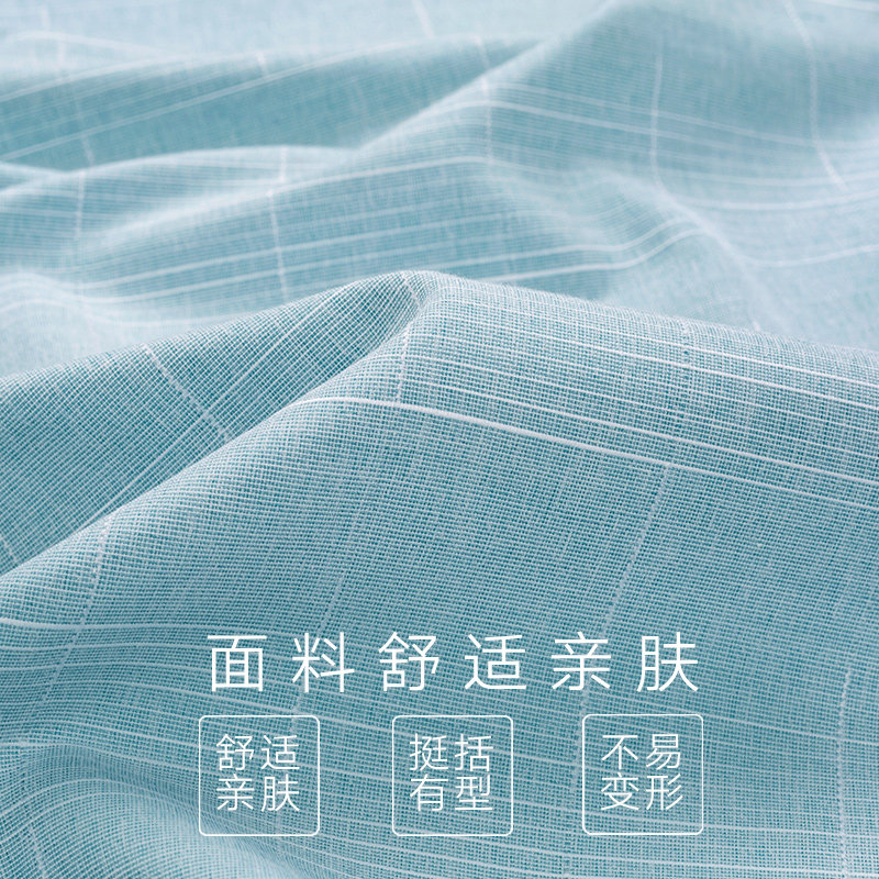 romon /罗蒙男士长袖绿色格子衬衫 盛涵服饰衬衫