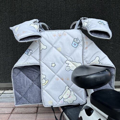 2025电动车分体式冬季挡风被加绒加厚电瓶车冬季护腿防风防水保暖 - 图2