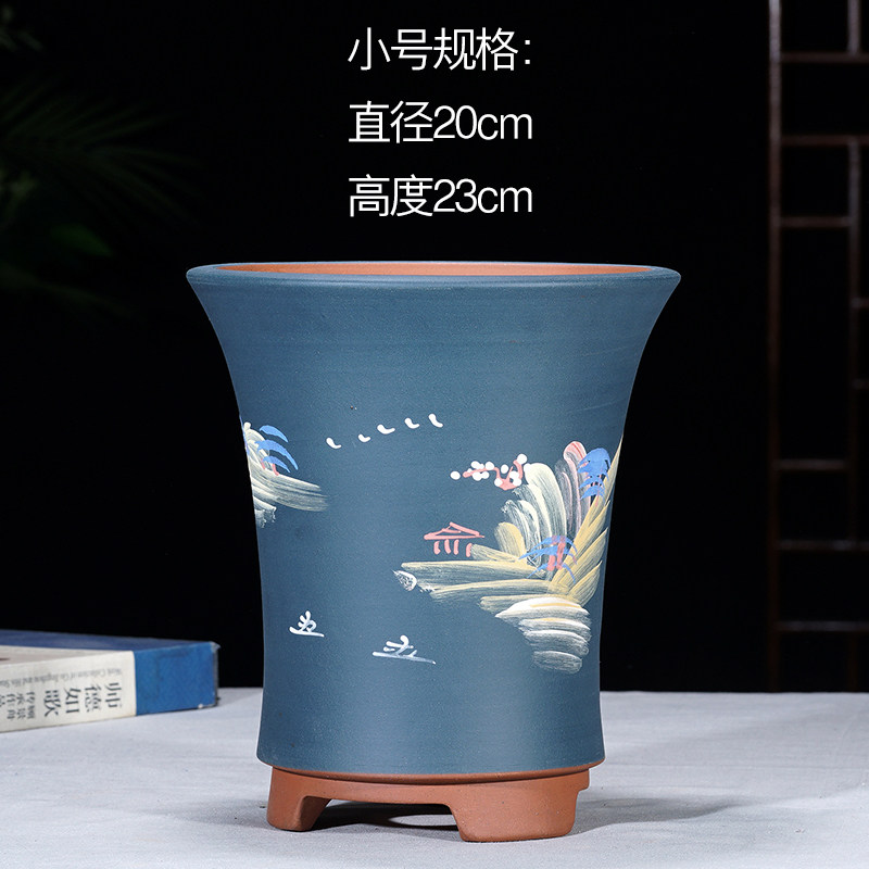 紫砂花盆兰花盆室内庭院简约大号精品高档陶瓷盆景盆特价清仓包邮,淘宝优惠券,粉丝福利购,淘宝优惠卷