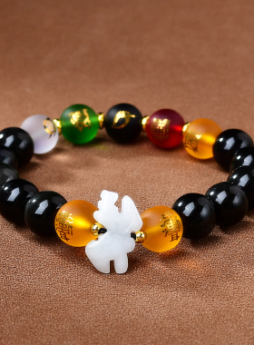 易明开居五岳四神喜合吉宏手链2026年本命年马年转运珠手串男女