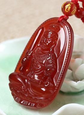 红色不动尊菩萨属鸡守护神吊坠