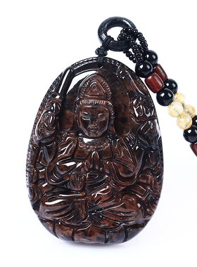 金丝属鼠本命佛千手观音红竹石