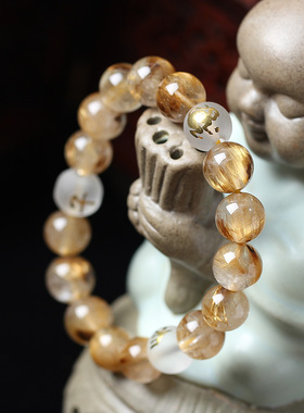 2026年生肖猴肖龙肖鼠申子辰三合贵神水局发晶手链男女款饰品