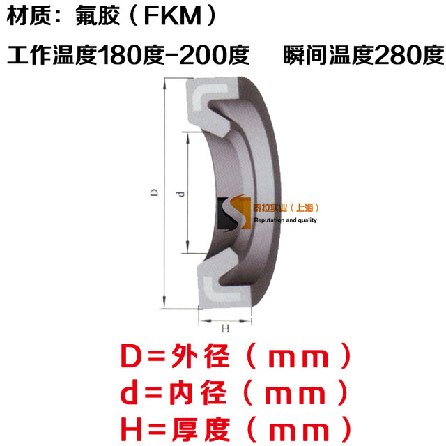 Fluorine glue skeleton oil seal oil resistance, wear resistance, high temperature resistance