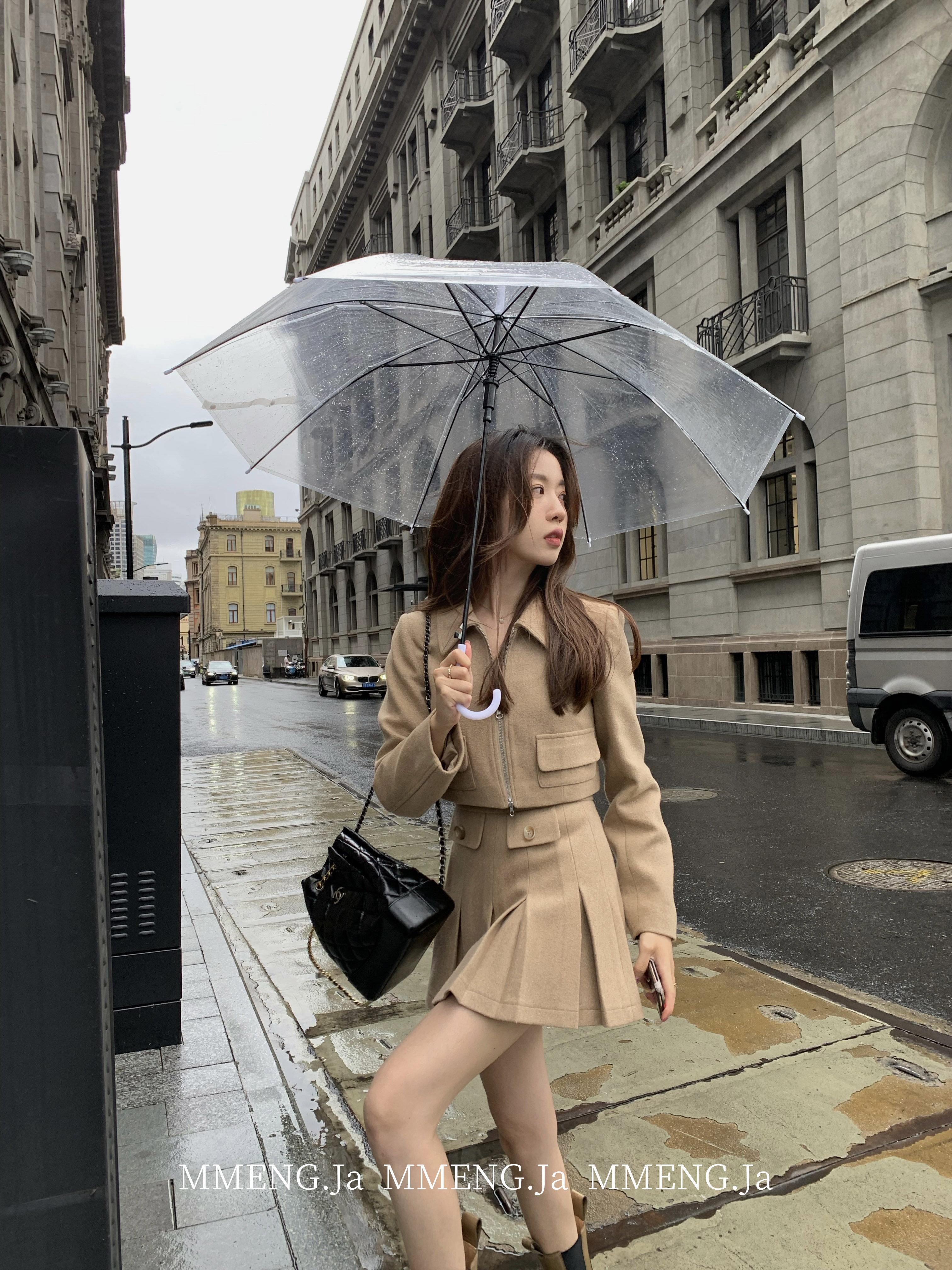 MMENGJA」论岘洞绯闻女孩  呢子西装套装女毛呢外套a字短裙,淘宝优惠券,粉丝福利购,淘宝优惠卷