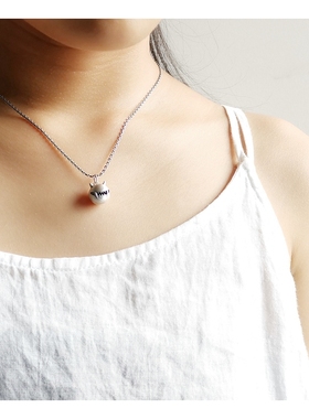 北桑纯银复古无吊女款百搭潮项链