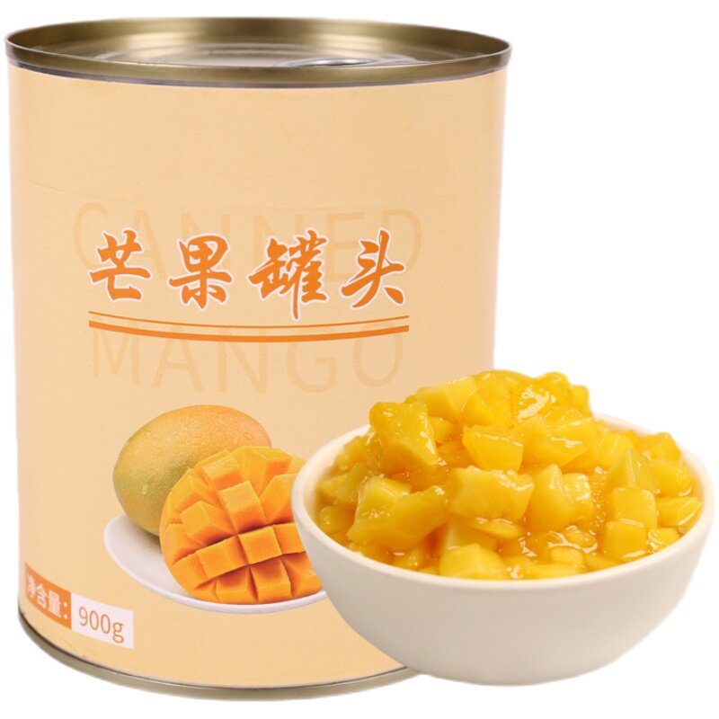 一策芒果罐头900g杨枝甘露芒果酱奶茶店专用糖水芒果粒芒果丁丁