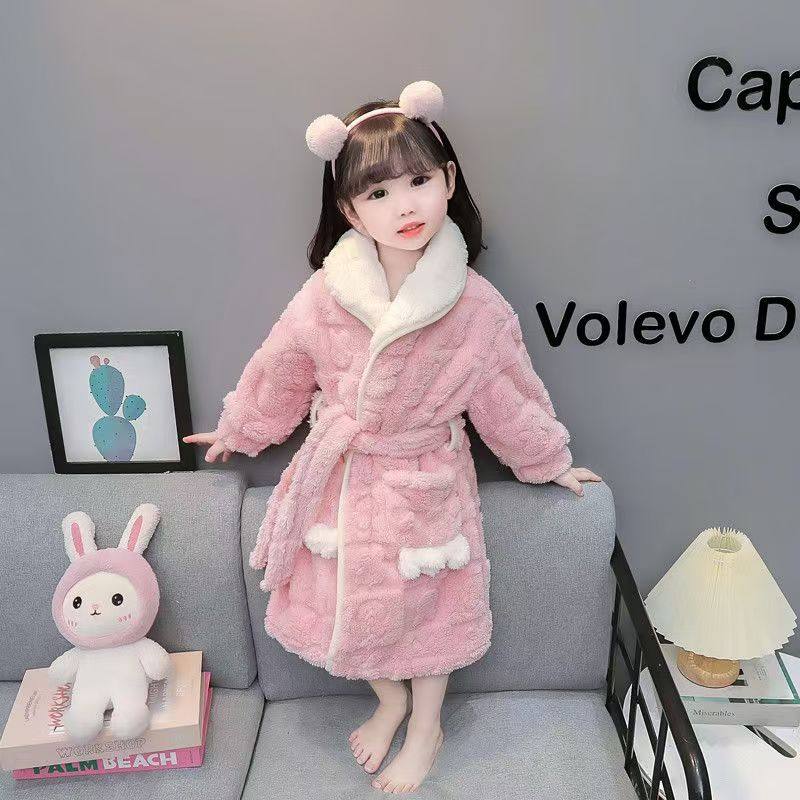 儿童浴袍女童冬季睡袍加厚法兰绒睡衣浴巾女孩宝宝珊瑚绒洗澡浴衣,淘宝优惠券,粉丝福利购,淘宝优惠卷