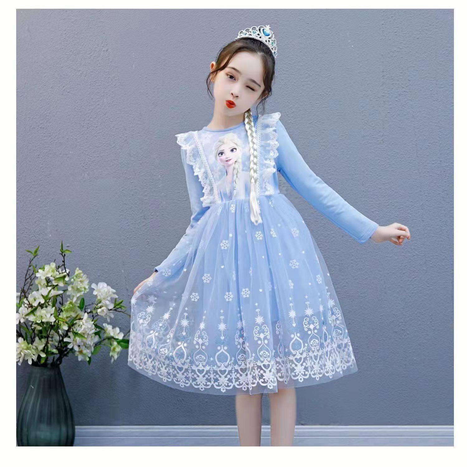 艾莎公主裙爱莎裙子冰雪奇缘生日礼物辛苦洛丽塔中小童连衣裙洋气,淘宝优惠券,粉丝福利购,淘宝优惠卷