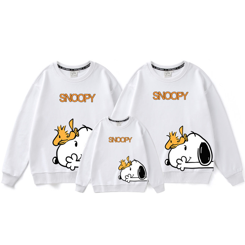 2020年新款潮一家三口snoopy女卫衣 相公娘子亲子装/亲子时装