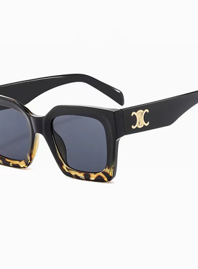 复古凯旋门方形墨镜女大框显脸小