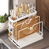 Wall-mounted 304 stainless steel knife and chopsticks cage storage rack