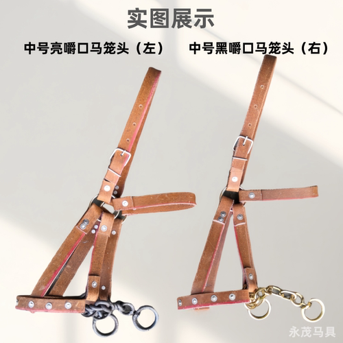 马具马术马笼头马笼套马嘴笼自带嚼子水乐牵马调教马龙头马匹装备 - 图2
