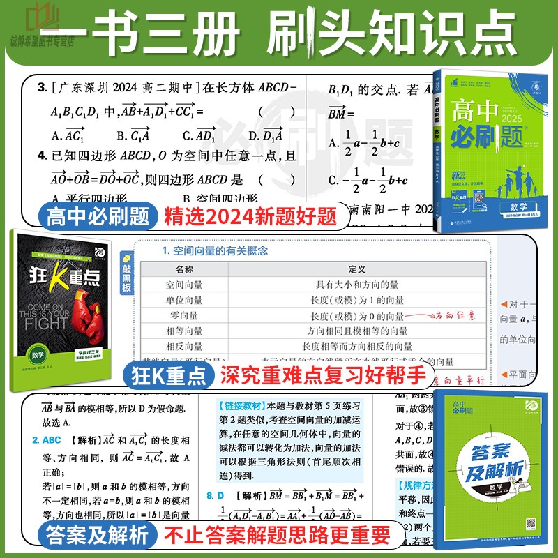 2025/2024高中必刷题语文数学英语物理化学生物地理历史政治必修选择性必修第一册二三四册高一高二上册下册必刷题同步训练练习册-图0