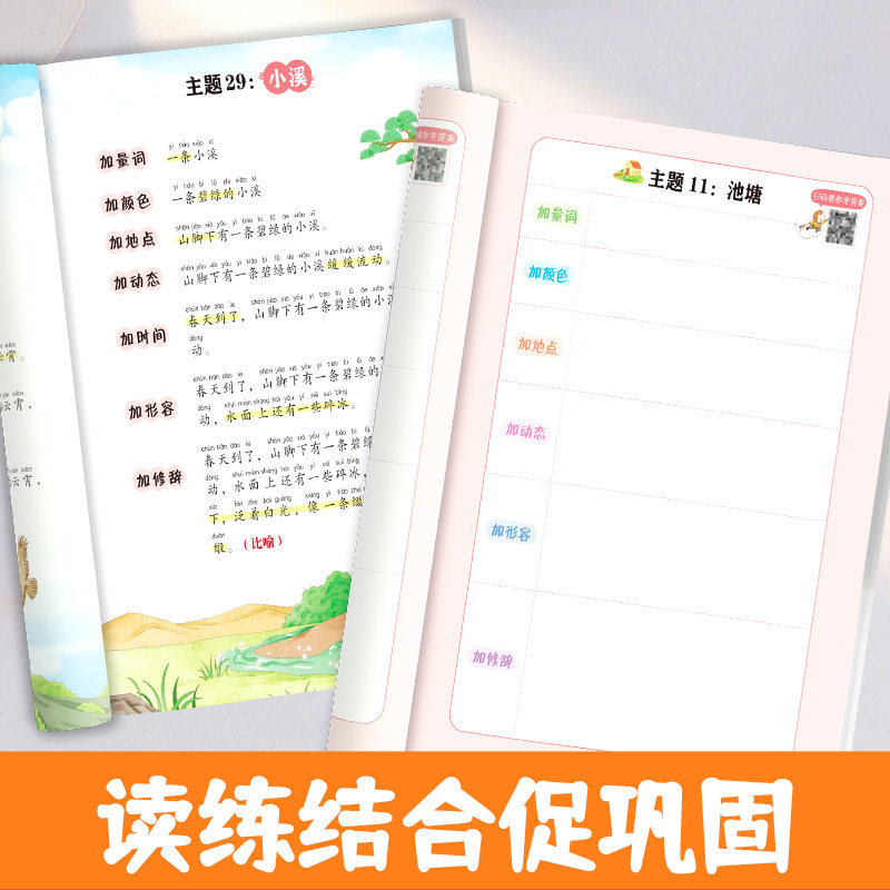 小学生语文作文句子72变训练学会扩句法修辞手法专项训练好词好句修辞作文书每日一练一读写人写事写景写物写特征五感法写作技巧