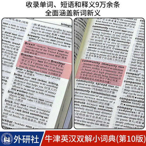 2025牛津英汉双解小词典第10版英语字典英汉双解词典牛津词典英语字典英汉双解中小学初中高中大学牛津英语词典牛津英汉双解词典 - 图0