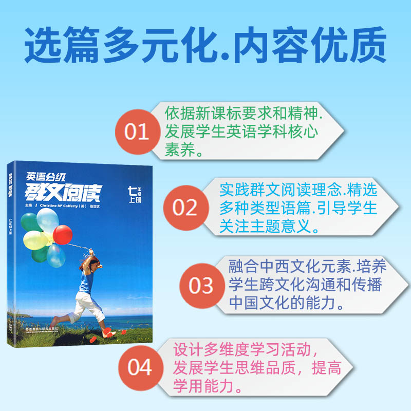 2023版英语分级群文阅读 初中七八九年级上下全国通用版初一二三789年级英语阅读理解专项训练英语法进阶组合训练词汇强化练习资料 - 图2