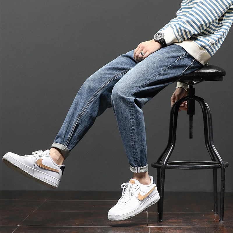 潮牌春秋款潮流百搭直筒宽松牛仔裤 空城计牛仔裤