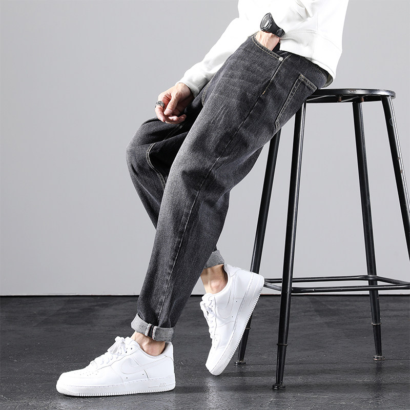 潮牌春秋款潮流百搭直筒宽松牛仔裤 空城计牛仔裤