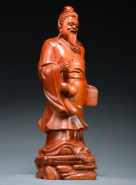 花梨木雕神医华佗像雕刻工艺品医院装饰诊所装饰居家供奉华佗摆件