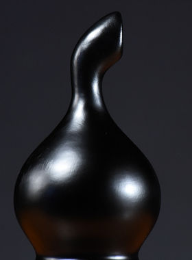 实木黑色葫芦摆件家居客厅玄关仿古实木葫芦客厅装饰红木工艺品