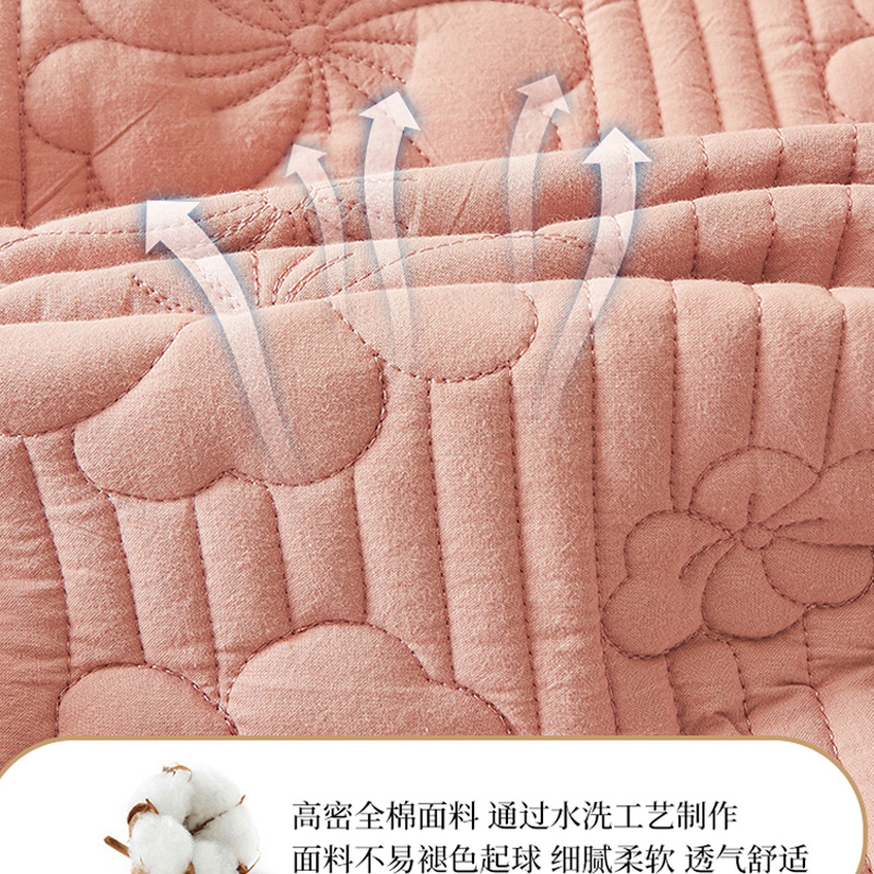 全棉夹棉床笠褥子薄纯棉加厚床罩席梦思床垫保护套定制床套防尘罩-图2