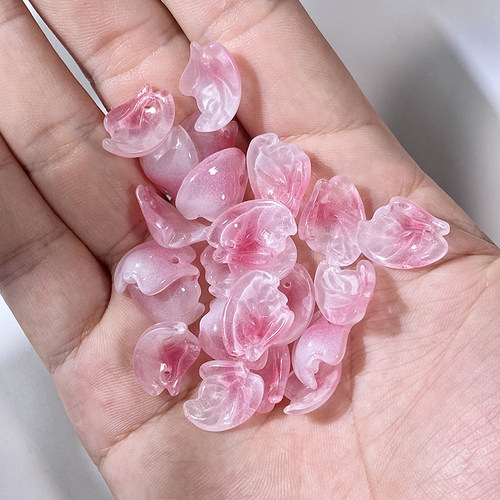 50颗13x16mm雪腊梅琉璃花瓣diy手工制作汉服头饰发钗古风发簪材料 - 图3