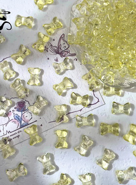 骨头蝴蝶结琉璃领结玻璃散珠子