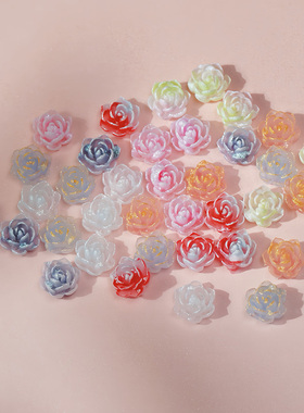 8mm软胶莲花无孔细闪光变莲花