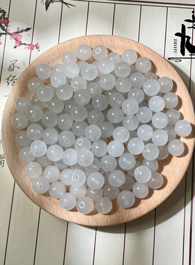 仿天然石琉璃圆珠散珠子串珠材料