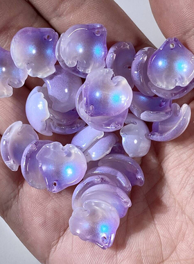 琉璃立体芍药花古风发簪材料