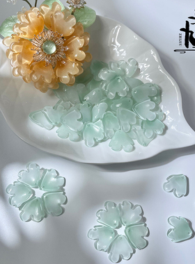 20颗19*19mm牡丹花瓣琉璃diy手工